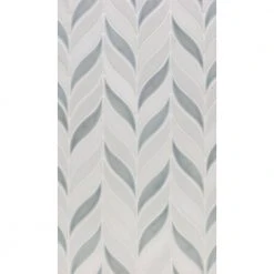 Delphi Sprig Arctic Blue 11.75 in. x 10.5 in. Marble and Ceramic Mosaic Tile (0.86 sq. ft./Sheet) by Ivy Hill Tile -Ivy Hill Tile Sales arctic blue ivy hill tile ceramic tile ext3rd105804 40 1000