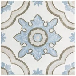 Valencia Basma Encaustic 8 in. x 8 in. x 9mm Matte Porcelain Floor and Wall Tile (26 pieces / 11.19 sq. ft. / box) by Ivy Hill Tile -Ivy Hill Tile Sales basma ivy hill tile porcelain tile ext3rd100971 1d 1000