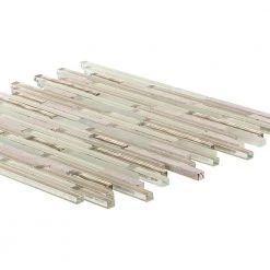 Golden Horizon Beige/Cream 11.5 in. x 11.625 in. Interlocking Glass/Stone/Metal Wall Mosaic Tile (9.32 sq. ft./Case) by Jeffrey Court -Ivy Hill Tile Sales beige cream jeffrey court glass tile 99556 40 1000