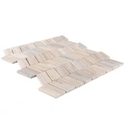 Weekender Beige/Cream 10.125 in. x 12.125 in. Chevron Polished Marble Wall and Floor Mosaic Tile (8.52 sq. ft./Case) by Jeffrey Court -Ivy Hill Tile Sales beige cream jeffrey court marble tile 13015 40 1000 1