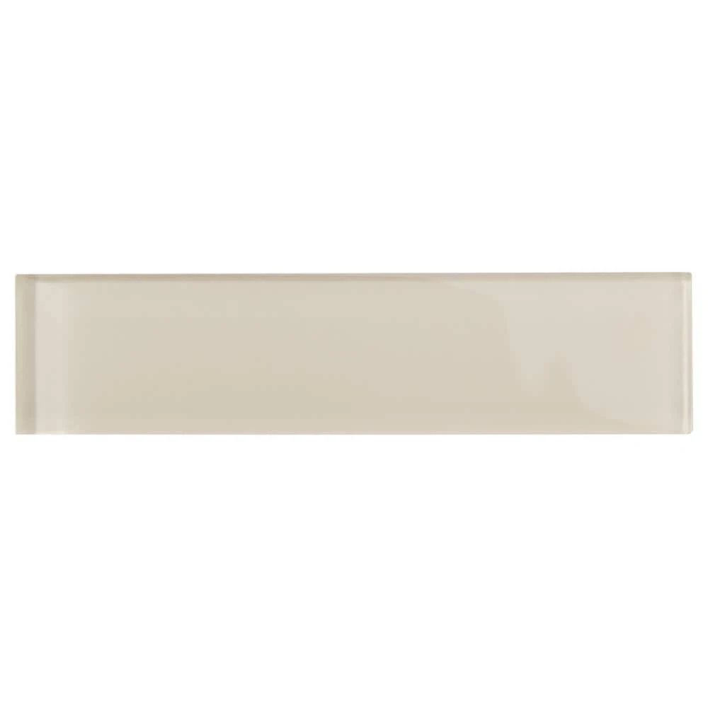 Contempo Beige 2 in. x 8 in. x 8mm Polished Glass Floor and Wall Tile (36 pieces 4 sq.ft./Box) by Ivy Hill Tile 6 Contempo Beige 2 in. x 8 in. x 8mm Polished Glass Floor and Wall Tile (36 pieces 4 sq.ft./Box) by Ivy Hill Tile - Image 4