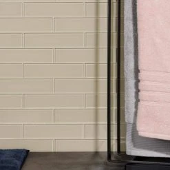 Contempo Beige 2 in. x 8 in. x 8mm Polished Glass Floor and Wall Tile (36 pieces 4 sq.ft./Box) by Ivy Hill Tile 15 Contempo Beige 2 in. x 8 in. x 8mm Polished Glass Floor and Wall Tile (36 pieces 4 sq.ft./Box) by Ivy Hill Tile -Ivy Hill Tile Sales beige ivy hill tile glass tile ext3rd100953 76 1000