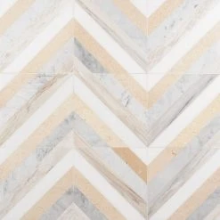 Chelsea Beige 8 in. x 8 in. Polished Marble Mosaic Tile (0.43 sq. ft / Each) by Ivy Hill Tile