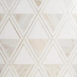 Ruit Beige 13.54 in. x 15.63 in. Polished Marble Mosaic Tile (1.47 sq. ft./Each) by Ivy Hill Tile