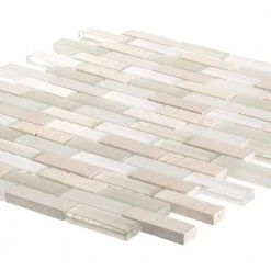 Cottage Ridge Mini Brick Beige 9.75 in. x 12 in. Interlocking Glass/Travertine Mosaic Tile (8.12 sq. ft./Case) by Jeffrey Court 9 Cottage Ridge Mini Brick Beige 9.75 in. x 12 in. Interlocking Glass/Travertine Mosaic Tile (8.12 sq. ft./Case) by Jeffrey Court -Ivy Hill Tile Sales beige jeffrey court glass tile 99189 40 1000