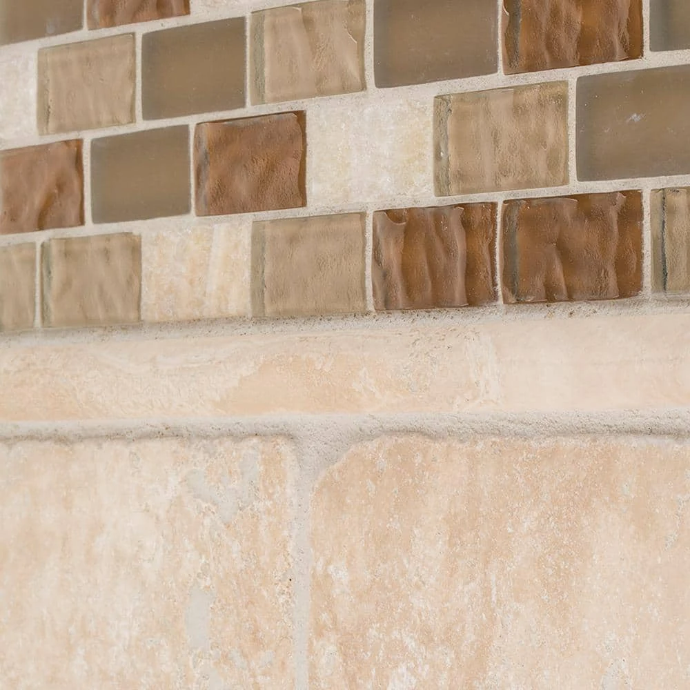 Honey Onyx Brick Beige 11.625 in. x 11.625 in. Interlocking Mixed Glass and Onyx Wall Mosaic Tile (9.38 sq. ft./Case) by Jeffrey Court 6 Honey Onyx Brick Beige 11.625 in. x 11.625 in. Interlocking Mixed Glass and Onyx Wall Mosaic Tile (9.38 sq. ft./Case) by Jeffrey Court - Image 4