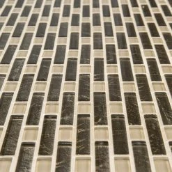 Sphynx Beige 12.125 in. x 10.75 in. Interlocking Glossy Glass Mosaic Tile (9.05 sq. ft./Case) by Jeffrey Court -Ivy Hill Tile Sales beige jeffrey court glass tile 99569 1d 1000