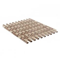 Sphynx Beige 12.125 in. x 10.75 in. Interlocking Glossy Glass Mosaic Tile (9.05 sq. ft./Case) by Jeffrey Court -Ivy Hill Tile Sales beige jeffrey court glass tile 99569 40 1000