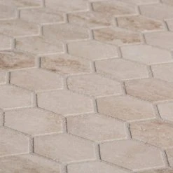 Travertine Constellation Beige 10.875 in. x 11.75 in. Hexagon Honed Travertine Wall and Floor Mosaic Tile by Jeffrey Court -Ivy Hill Tile Sales beige jeffrey court marble tile 98997 a0 1000