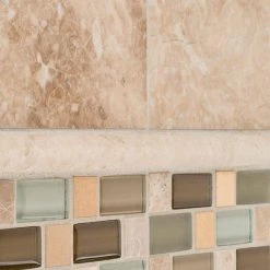 Cappuccino .75 in. x 12 in. Honed Marble Wall Pencil Tile (1 Linear Foot) by Jeffrey Court -Ivy Hill Tile Sales beige jeffrey court tile trim 99022 1d 1000