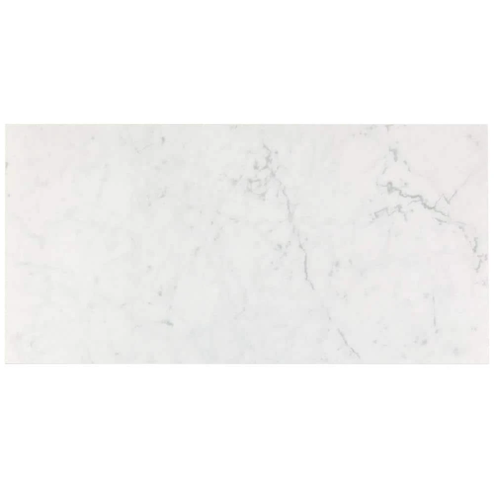 Marmo Bianco 11.81 in. x 23.62 in. Matte Marble Look Porcelain Floor and Wall Tile (11.62 sq. ft./Case) by Ivy Hill Tile 6 Marmo Bianco 11.81 in. x 23.62 in. Matte Marble Look Porcelain Floor and Wall Tile (11.62 sq. ft./Case) by Ivy Hill Tile - Image 4
