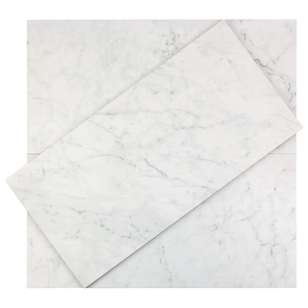 Marmo Bianco 11.81 in. x 23.62 in. Matte Marble Look Porcelain Floor and Wall Tile (11.62 sq. ft./Case) by Ivy Hill Tile 8 Marmo Bianco 11.81 in. x 23.62 in. Matte Marble Look Porcelain Floor and Wall Tile (11.62 sq. ft./Case) by Ivy Hill Tile - Image 6