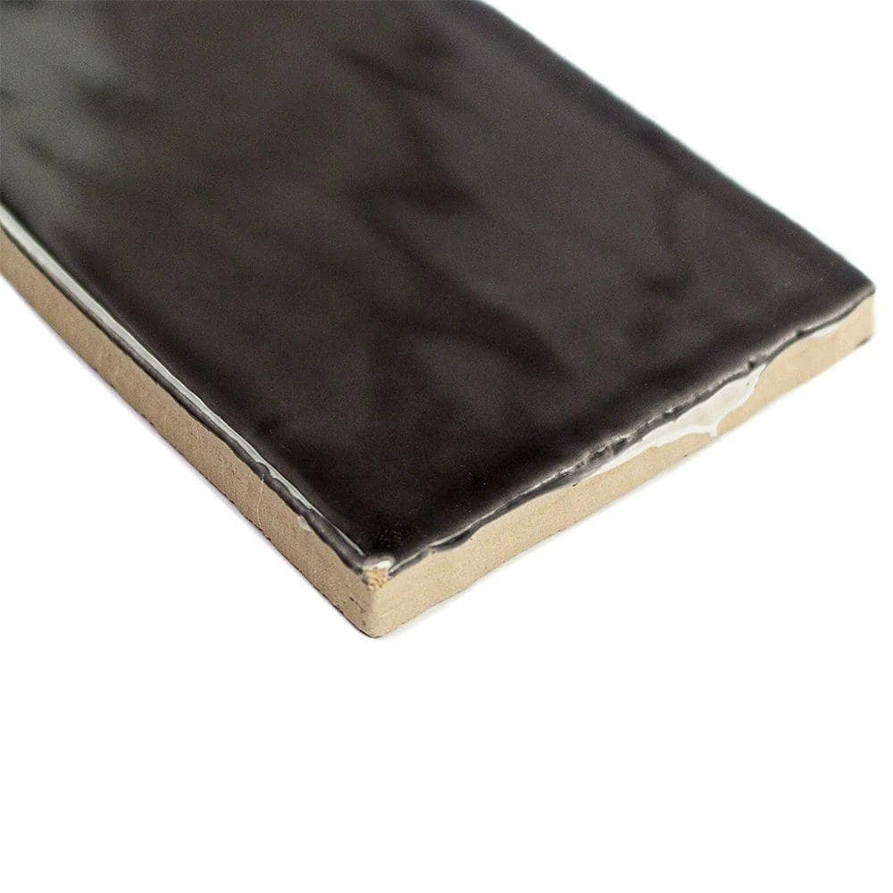 Catalina Black 3 in. x 6 in. Polished Ceramic Subway Wall Tile (5.38 sq.ft./case) by Ivy Hill Tile 5 Catalina Black 3 in. x 6 in. Polished Ceramic Subway Wall Tile (5.38 sq.ft./case) by Ivy Hill Tile - Image 3