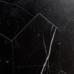 Blackout Hexagon Nero Marquina 10 in. x 10 in. Marble Floor and Wall Tile (6 sq. ft./Case) by Ivy Hill Tile -Ivy Hill Tile Sales black ivy hill tile marble tile ext3rd105090 fa 1000