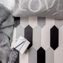 Russell Black 4 in. x 12 in. Matte Porcelain Picket Floor and Wall Tile (10.76 sq. ft./Case) by Ivy Hill Tile 12 Russell Black 4 in. x 12 in. Matte Porcelain Picket Floor and Wall Tile (10.76 sq. ft./Case) by Ivy Hill Tile -Ivy Hill Tile Sales black ivy hill tile porcelain tile ext3rd101544 1d 1000