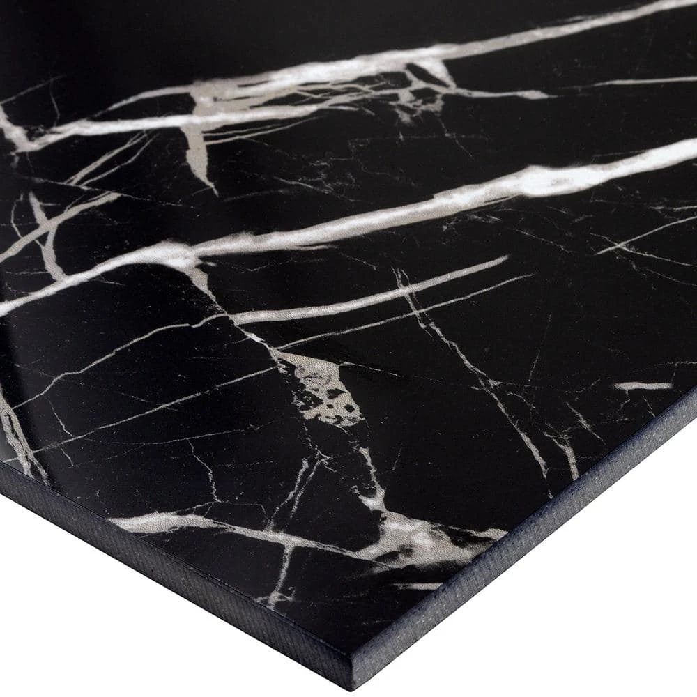Marmo Black 23.62 in. x 23.62 in. Polished Marble Look Porcelain Floor and Wall Tile (15.49 sq. ft./Case) by Ivy Hill Tile 10 Marmo Black 23.62 in. x 23.62 in. Polished Marble Look Porcelain Floor and Wall Tile (15.49 sq. ft./Case) by Ivy Hill Tile - Image 8
