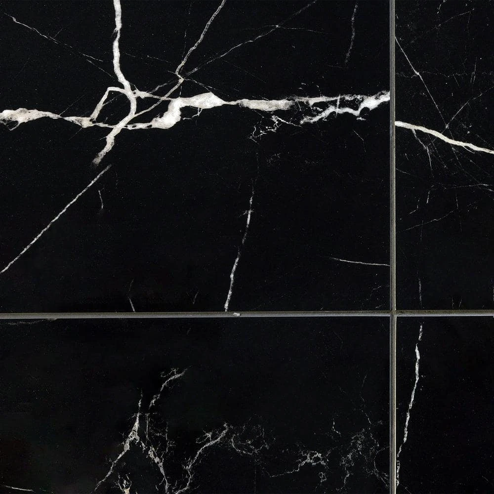 Marmo Black 23.62 in. x 23.62 in. Polished Marble Look Porcelain Floor and Wall Tile (15.49 sq. ft./Case) by Ivy Hill Tile 5 Marmo Black 23.62 in. x 23.62 in. Polished Marble Look Porcelain Floor and Wall Tile (15.49 sq. ft./Case) by Ivy Hill Tile - Image 3