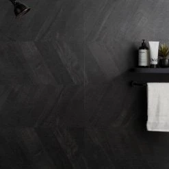 Montgomery Chevron Black 24 in. x 48 in. Matte Porcelain Floor and Wall Tile (15.49 sq. ft./Case) by Ivy Hill Tile -Ivy Hill Tile Sales black ivy hill tile porcelain tile ext3rd107409 76 1000