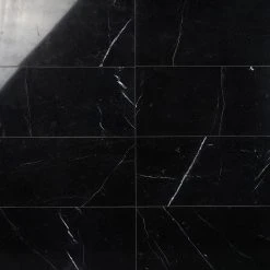 Blackout Nero Marquina 12 in. x 24 in. Polished Marble Floor and Wall Tile (10 sq. ft./Case) by Ivy Hill Tile