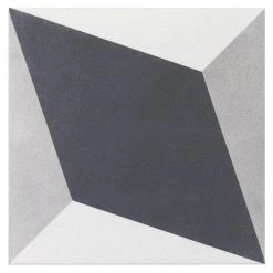 Sintra Block Encaustic 9 in. x 9 in. x 10mm Mate Porcelain Floor and Wall Tile (20 pieces / 10.65 sq. ft. / box) by Ivy Hill Tile -Ivy Hill Tile Sales block ivy hill tile porcelain tile ext3rd101331 4f 1000