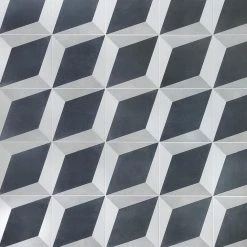 Sintra Block Encaustic 9 in. x 9 in. x 10mm Mate Porcelain Floor and Wall Tile (20 pieces / 10.65 sq. ft. / box) by Ivy Hill Tile