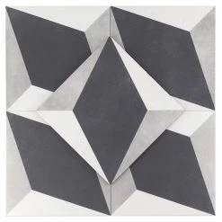 Sintra Block Encaustic 9 in. x 9 in. x 10mm Mate Porcelain Floor and Wall Tile (20 pieces / 10.65 sq. ft. / box) by Ivy Hill Tile -Ivy Hill Tile Sales block ivy hill tile porcelain tile ext3rd101331 66 1000