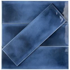 Piston Camp Blue 4 in. x 12 in. 7mm Glazed Ceramic Subway Wall Tile (34-piece 10.97 sq. ft. / box) by Ivy Hill Tile -Ivy Hill Tile Sales blue ivy hill tile ceramic tile ext3rd100507 40 1000