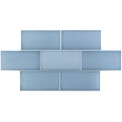 Magnitude Blue 4 in. x 8 in. x 7.5mm Polished Ceramic Subway Wall Tile (68 pieces / 14.63 sq. ft. / box) by Ivy Hill Tile -Ivy Hill Tile Sales blue ivy hill tile ceramic tile ext3rd100783 c3 1000