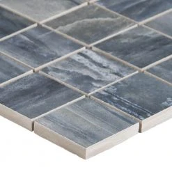 Selawood Blue 11.81 in. x 11.81 in. Matte Porcelain Floor and Wall Mosaic Tile (0.96 sq. ft./Each) by Ivy Hill Tile -Ivy Hill Tile Sales blue ivy hill tile mosaic tile ext3rd106471 44 1000