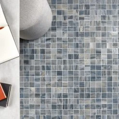 Selawood Blue 11.81 in. x 11.81 in. Matte Porcelain Floor and Wall Mosaic Tile (0.96 sq. ft./Each) by Ivy Hill Tile -Ivy Hill Tile Sales blue ivy hill tile mosaic tile ext3rd106471 76 1000
