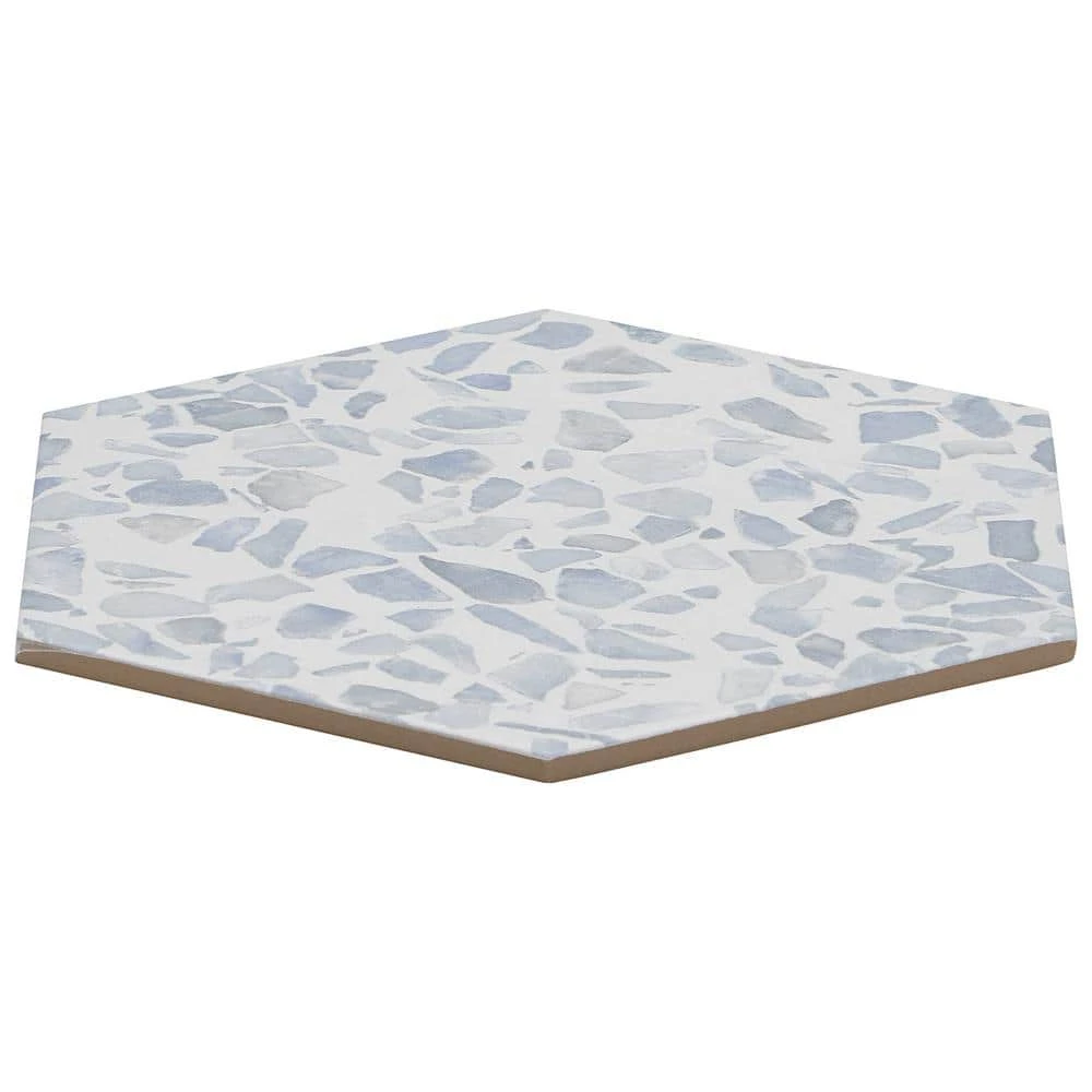 Fusion Hex Blue Terrazzo 9.13 in. x 10.51 in. Matte Porcelain Floor and Wall Tile (8.07 sq.ft. / Case) by Ivy Hill Tile 8 Fusion Hex Blue Terrazzo 9.13 in. x 10.51 in. Matte Porcelain Floor and Wall Tile (8.07 sq.ft. / Case) by Ivy Hill Tile - Image 6