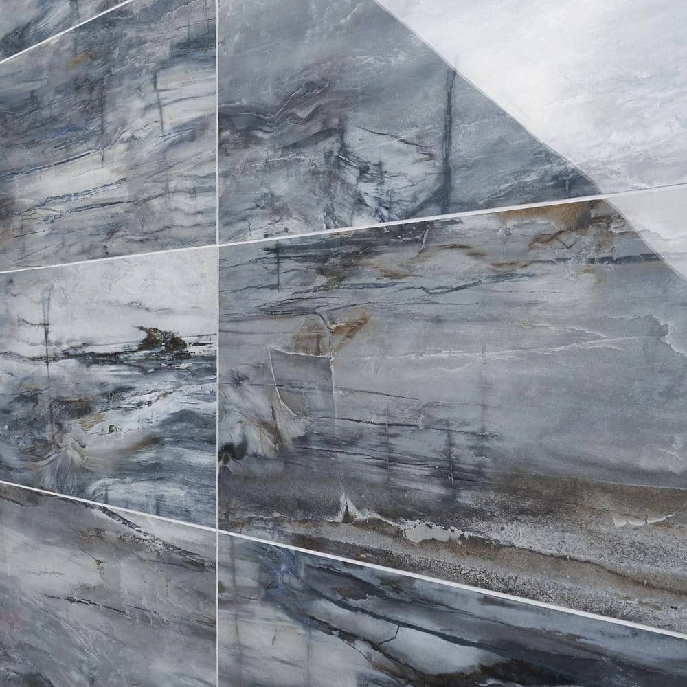 Selawood Blue 11.71 in. x 23.5 in. Polished Porcelain Floor and Wall Tile (11.62 sq. ft./Case) by Ivy Hill Tile 9 Selawood Blue 11.71 in. x 23.5 in. Polished Porcelain Floor and Wall Tile (11.62 sq. ft./Case) by Ivy Hill Tile - Image 7