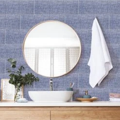 Midnight Fibers Blue 6 in. x 18 in. Glossy Ceramic Wall Tile (12.75 sq. ft. / case) by Jeffrey Court -Ivy Hill Tile Sales blue jeffrey court ceramic tile 95810 c3 1000