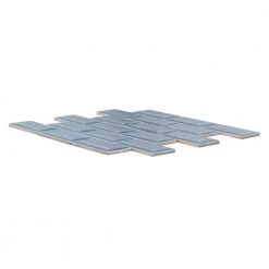 Beverly Blue Bevel 12.375 in. x 12 in. Interlocking Glossy Ceramic Mosaic Tile (10.31 sq. ft./Case) by Jeffrey Court -Ivy Hill Tile Sales blue jeffrey court ceramic tile 96780 40 1000