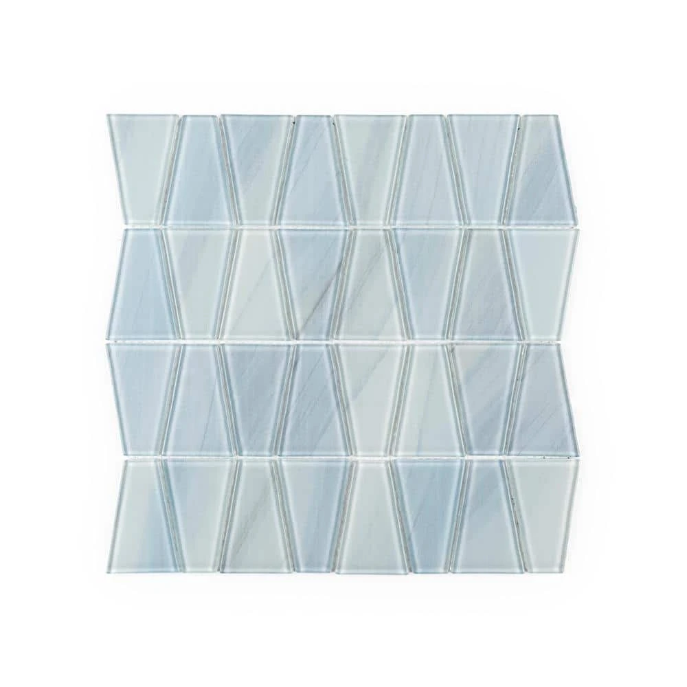 Orbit Trapazoid Blue 12.25 in. x 12.125 in. Trapezoid Gloss Glass Mosaic Wall Tile (20.63 sq. ft./Case) by Jeffrey Court 3 Orbit Trapazoid Blue 12.25 in. x 12.125 in. Trapezoid Gloss Glass Mosaic Wall Tile (20.63 sq. ft./Case) by Jeffrey Court