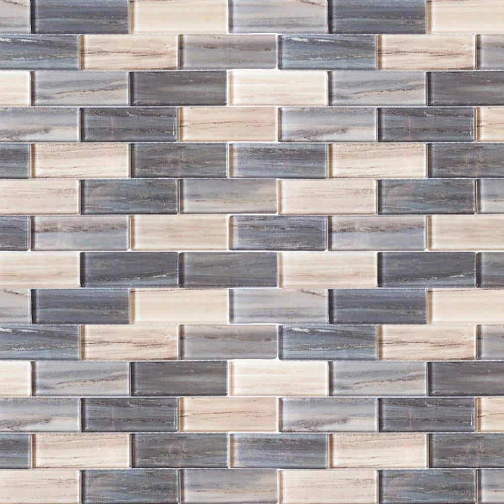 New Moon Blue 11.875 in. x 11.625 in. Interlocking Glossy Glass Mosaic Tile (0.958 sq. ft./Each) by Jeffrey Court 7 New Moon Blue 11.875 in. x 11.625 in. Interlocking Glossy Glass Mosaic Tile (0.958 sq. ft./Each) by Jeffrey Court - Image 5