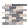 New Moon Blue 11.875 in. x 11.625 in. Interlocking Glossy Glass Mosaic Tile (14.38 sq. ft./Case) by Jeffrey Court -Ivy Hill Tile Sales blue jeffrey court glass tile 95993 64 1000 1