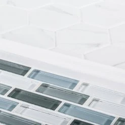 Malibu Breeze Blue 9.75 in. x 11.875 in. Interlocking Glossy Glass Mosaic Tile (8.04 sq. ft./Case) by Jeffrey Court 9 Malibu Breeze Blue 9.75 in. x 11.875 in. Interlocking Glossy Glass Mosaic Tile (8.04 sq. ft./Case) by Jeffrey Court -Ivy Hill Tile Sales blue jeffrey court glass tile 98441 40 1000