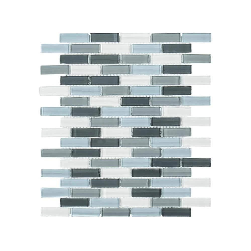 Malibu Breeze Blue 9.75 in. x 11.875 in. Interlocking Glossy Glass Mosaic Tile (8.04 sq. ft./Case) by Jeffrey Court 3 Malibu Breeze Blue 9.75 in. x 11.875 in. Interlocking Glossy Glass Mosaic Tile (8.04 sq. ft./Case) by Jeffrey Court