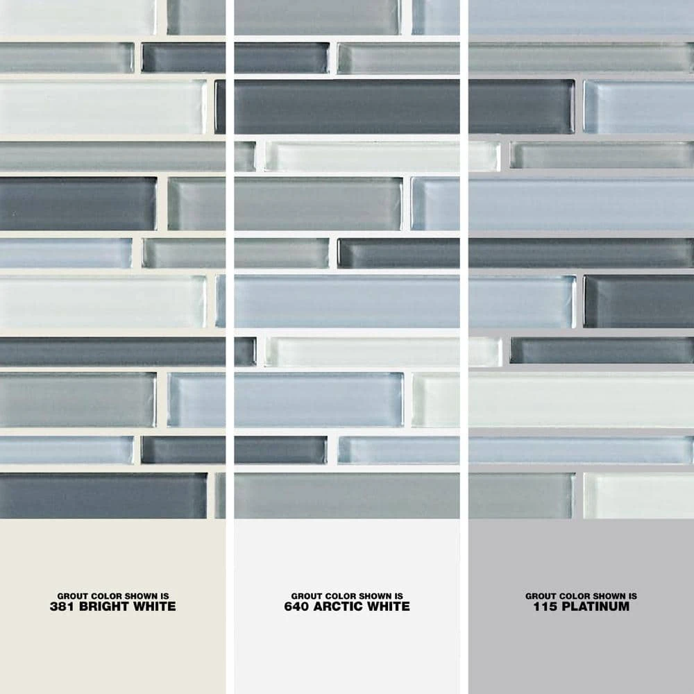 Stratosphere Blue Pencil 12.375 in. x 12.875 in. Interlocking Glossy Glass Mosaic Tile (1.106 sq. ft./Each) by Jeffrey Court 6 Stratosphere Blue Pencil 12.375 in. x 12.875 in. Interlocking Glossy Glass Mosaic Tile (1.106 sq. ft./Each) by Jeffrey Court - Image 4