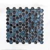 Mermaid Lagoon Blue 11.375 in. x 10.875 in. Hexagon Gloss Glass Wall Mosaic Tile (12.88 sq. ft./Case) by Jeffrey Court -Ivy Hill Tile Sales blue jeffrey court glass tile 99301 64 1000