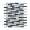 Dolphin Tail Blue 9.75 in. x 11.875 in. Interlocking Gloss Glass and Natural Stone Mosaic Wall Tile (12.06 sq. ft./Case) by Jeffrey Court -Ivy Hill Tile Sales blue jeffrey court glass tile 99492 64 1000