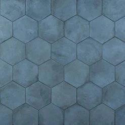 Dash Blue Ocean 8.5 in. x 9.84 in. Matte Hexagon Porcelain Floor and Wall Tile (12.66 sq. ft./Case) by Ivy Hill Tile -Ivy Hill Tile Sales blue ocean ivy hill tile porcelain tile ext3rd107117 4f 1000