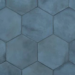 Dash Blue Ocean 8.5 in. x 9.84 in. Matte Hexagon Porcelain Floor and Wall Tile (12.66 sq. ft./Case) by Ivy Hill Tile -Ivy Hill Tile Sales blue ocean ivy hill tile porcelain tile ext3rd107117 c3 1000