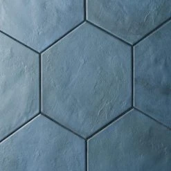 Dash Blue Ocean 8.5 in. x 9.84 in. Matte Hexagon Porcelain Floor and Wall Tile (12.66 sq. ft./Case) by Ivy Hill Tile -Ivy Hill Tile Sales blue ocean ivy hill tile porcelain tile ext3rd107117 fa 1000