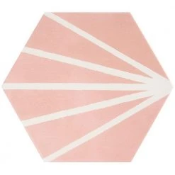 Eclipse Ray Blush 7.79 in. x 8.98 in. Matte Porcelain Floor and Wall Tile (9.03 sq. ft. / Case) by Ivy Hill Tile