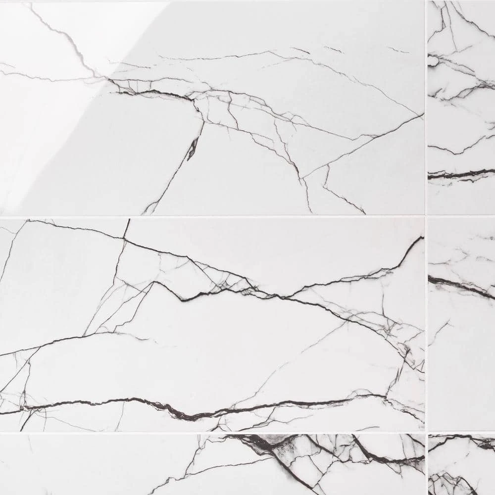 Magnus Breach 11.81 in. x 23.62 in. Polished Porcelain Marble Look Floor and Wall Tile (11.62 sq. ft./Case) by Ivy Hill Tile 5 Magnus Breach 11.81 in. x 23.62 in. Polished Porcelain Marble Look Floor and Wall Tile (11.62 sq. ft./Case) by Ivy Hill Tile - Image 3