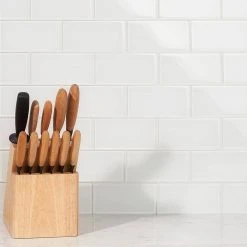 Contempo Bright White 3 in. x 6 in. x 8 mm Polished Glass Subway Floor and Wall Tile (32 pieces 4 sq.ft./Box) by Ivy Hill Tile -Ivy Hill Tile Sales bright white ivy hill tile glass tile ext3rd100937 4f 1000