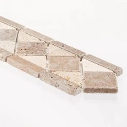Tumbled Noce Listello 4 in. x 12 in. Decorative Accent Travertine Floor and Wall Tile by Jeffrey Court 10 Tumbled Noce Listello 4 in. x 12 in. Decorative Accent Travertine Floor and Wall Tile by Jeffrey Court -Ivy Hill Tile Sales brown jeffrey court decorative accents 99104 1d 1000