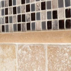 Italian Fossil Foil Brown 11.75 in. x 11.75 in. Square Glass and Marble Wall Mosaic Tile (9.58 sq. ft./Case) by Jeffrey Court -Ivy Hill Tile Sales brown jeffrey court glass tile 99174 a0 1000